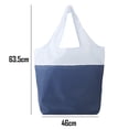 thumbnail image 2 of Polyester folding shopping bag portable large capacity supermarket tote bag-blue, 2 of 5