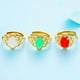 thumbnail image 4 of Minnieouse Anillo de apertura de mujer Anillos de cristal de metal de latón Decoraciones Novia de moda Niñas Señora Joyería para citas Joyas Ropa, zapatos y accesorios Miscelánea Rojo Minnieouse AP014474-02, 4 of 6