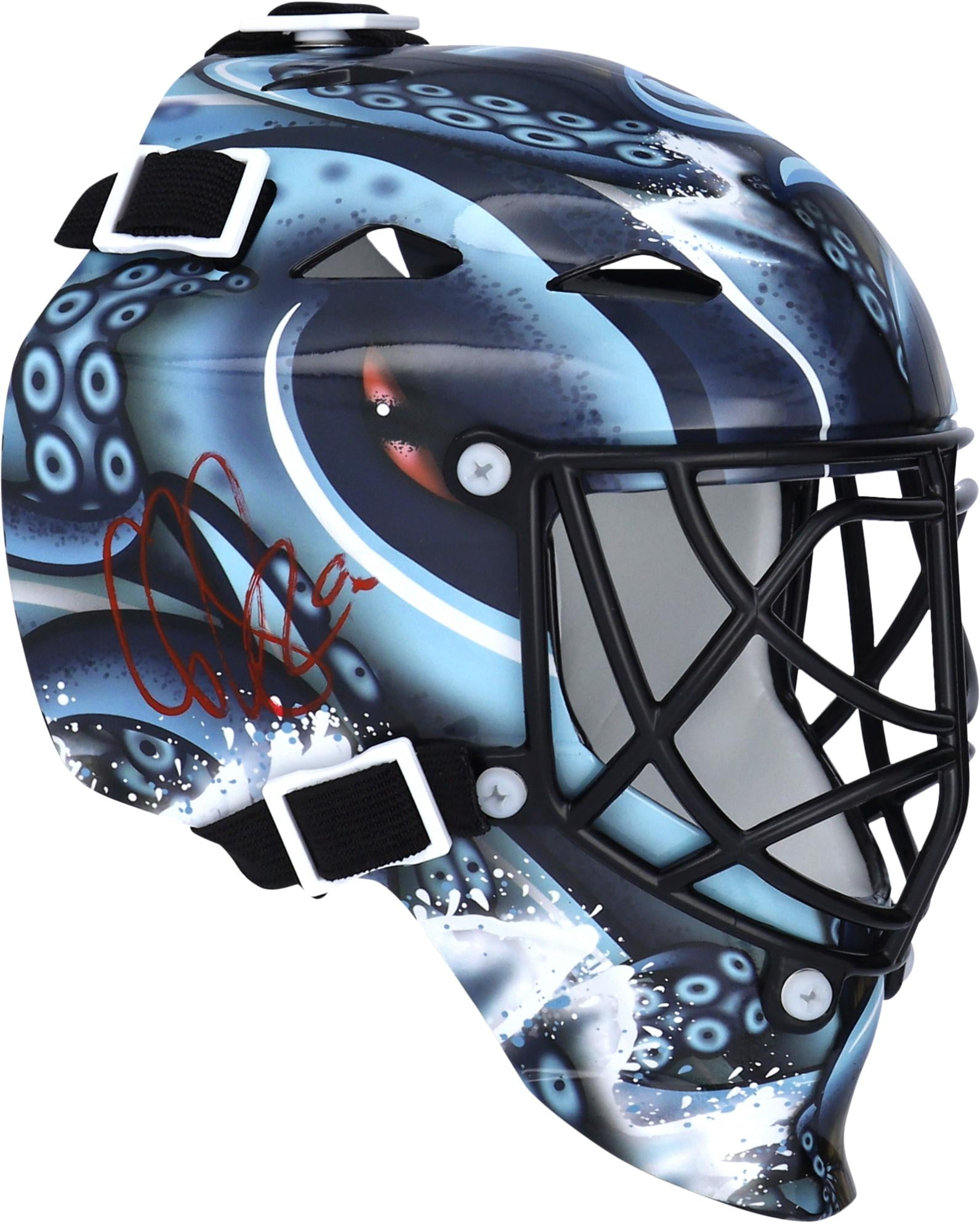 Chris Driedger Seattle Kraken Autographed Mini Goalie Mask Fanatics Authentic Certified