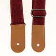 thumbnail image 3 of Sangle de Ukulélé Ajustable avec Embouts en Cuir PU pour Guitare à 4 Cordes Rouge, 3 of 7