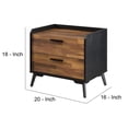 thumbnail image 5 of Accent Table with Tempered Tier Shelf, Brown and Black - Saltoro Sherpi, 5 of 5