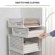 thumbnail image 3 of Armario de almacenamiento plegable, desmontable, apilable, con acabado, caja de almacenamiento, cajón divisor de plástico grueso, tipo push-pull., 3 of 3