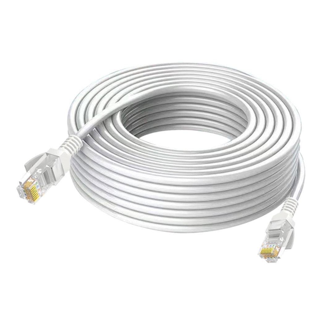 BESTYASH 1-Pack Cat5e Ethernet Network Cable White Copper Wired Internet Cable for Computer Router Back to School Use
