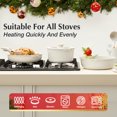 thumbnail image 3 of Koch Systeme CS Batterie de Cuisine Antiadhésive de 17 Pcs avec Poignée Amovible, Ensemble de Casseroles et Poêles pour Induction, Convient à Toutes les Cuisinières, Blanc Crème, 3 of 12