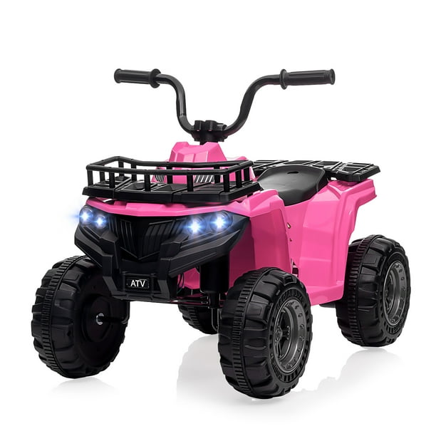 Cuatrimoto Eléctrica Infantil Vehículo Montable 12V con Luces LED