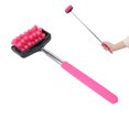 thumbnail image 3 of Roller Massager, Flexible Relax Rubber Handle  Telescopic Back Massage Stick Length   For Massage Shop For Home Pink, 3 of 8