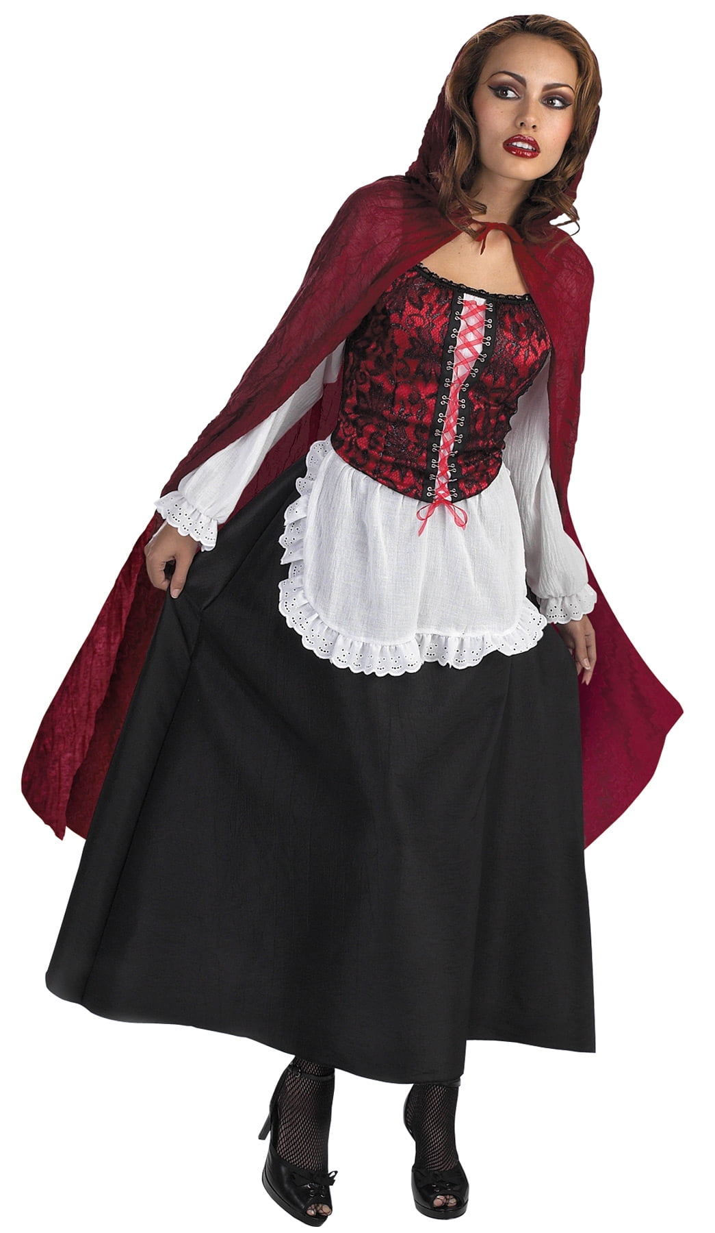 Red Riding Hood Halloween Adult Costume - One Size - Walmart.com