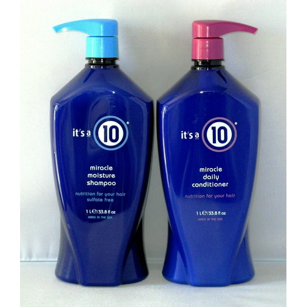 Its a 10 Miracle Moisture Shampoo and Daily Conditioner Liter Duo Set