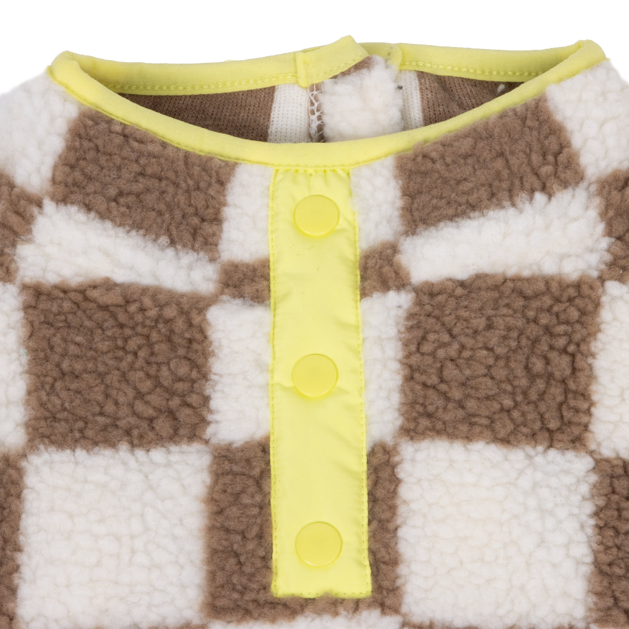 Oodles Tan Sherpa Bubble Hem Fall Dog Jacket, Small