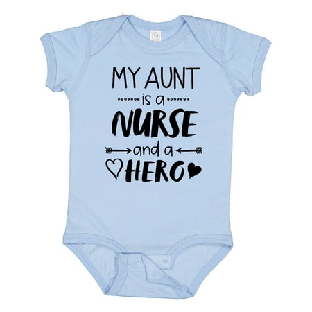 

Inktastic My Aunt is a Nurse and a Hero Gift Baby Boy or Baby Girl Bodysuit
