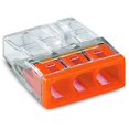 thumbnail image 1 of Ensemble de 4 mini Terminaux de Connexion Rapide S2273 Orange pour Fils Rigides 3 Entrées, 1 of 4
