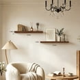 thumbnail image 3 of Mifurn 23.6'' Floating Shelves for Wall, Set of 2, Walnut, 3 of 6