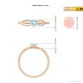 thumbnail image 3 of ANGARA Natural Solitaire Aquamarine Heart Promise Ring with Diamond Accents in 14K Rose Gold for Women (Size-4mm) | March Birthstone, Anniversary, Jewelry Gift for Women | Natural Aquamarine Ring, 3 of 7