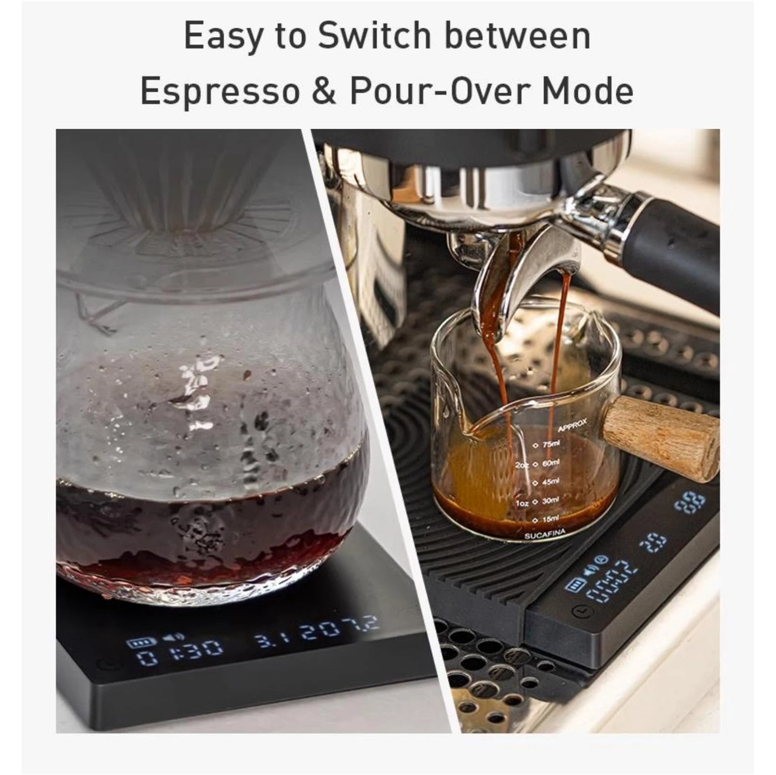 Mini New Espresso Coffee Food Kitchen Scale With Time USB Light Weight Digital Scale