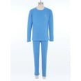 thumbnail image 3 of TTAO Thermals Long Johns for Boys Girls Fleece Lined Top and Bottom Long Sleeve Underwear Base Layer Set Blue 3-4, 3 of 7