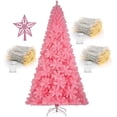 thumbnail image 1 of Árbol de Navidad KTKDE rosa de 7.5 pies con 1450 puntas de rama y LED, 1 of 8