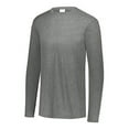 thumbnail image 2 of Augusta Sportswear B03634523 Triblend Long Sleeve Crewneck T-Shirt, Grey Heather - Small, 2 of 2