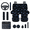 Dog Paw Print, variant on 13 Pcs Sparkling Leopard Print Pattern Car Accessories, Includes Seat Belt Cover Protective Auto Accessories, Suitable for Most Cars vehicless Van Truck
