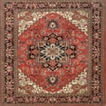 thumbnail image 1 of Ahgly Company Machine Washable Indoor Square Traditional Saffron Red Area Rugs, 8' Square, 1 of 7