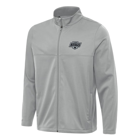 Men's Antigua Gray Los Angeles Kings Links 2 Full-Zip Golf Jacket