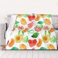thumbnail image 5 of YFYANG Lightweight Warm Flannel Blanket, Watercolor Fruit Abstract Doodle Throw Blanket for Bed, Sofa, Travel, Camping, 40"x30", 5 of 7