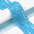 thumbnail image 4 of Electroplate Glass Beads Strands Half Rainbow Plated Faceted Rondelle Deep Sky Blue 6x5mm Hole: 1mm about 83~85pcs/strand 38~39cm, 4 of 4