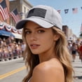 thumbnail image 2 of USA 250th Anniversary Hat 1776-2026 - Embroidered Distressed Denim Cap - Vintage Ripped Flag Patriotic American Gift, 2 of 5