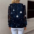 thumbnail image 4 of Chandails d'Hiver Grande Taille pour Femmes Chandails de Noël pour Femmes 2025 Col Rond Hiver Vacances Mignons Pulls Bleu TG, 4 of 7