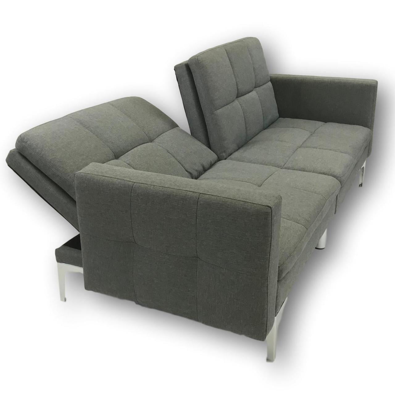 ViscoLogic Clarke Split Back Convertible Futon Sofa Bed