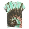 thumbnail image 4 of ALLLIST Womens Tops Clearance Under $10 Crew Neck Short Sleeve Green Tie Dye Casual Printed T-Shirts Ladies Tops and Blouses, 4 of 6