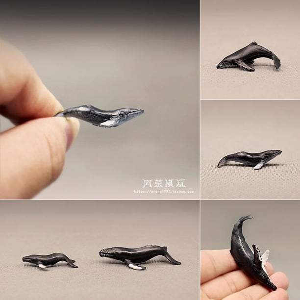 Sea World Animal Model Mini Beluga Humpback Whale Ocean Fish Doll Ornaments DIY Epoxy Hand Made Figurine Action Figure Toy Decor2 He Qiyong unisex
