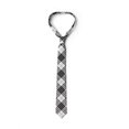 thumbnail image 4 of Necktie, Checkered Stripes Classic, 3.7", Black White, by Ambesonne, 4 of 4