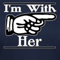 thumbnail image 3 of CafePress - I'm With Her Left Women's Dark T Shirt - Women's Traditional Fit Dark T-Shirt, 3 of 4