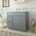 thumbnail image 2 of Vanity Art 36" W Birch Plywood Freestanding Single Base 2 Drawers Storage Cabinet with Soft Close Door, 2 of 8