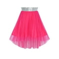 thumbnail image 5 of Flower Girls Dress Dark Pink Hi-low Princess Crown Dress Up 10 Years, 5 of 6