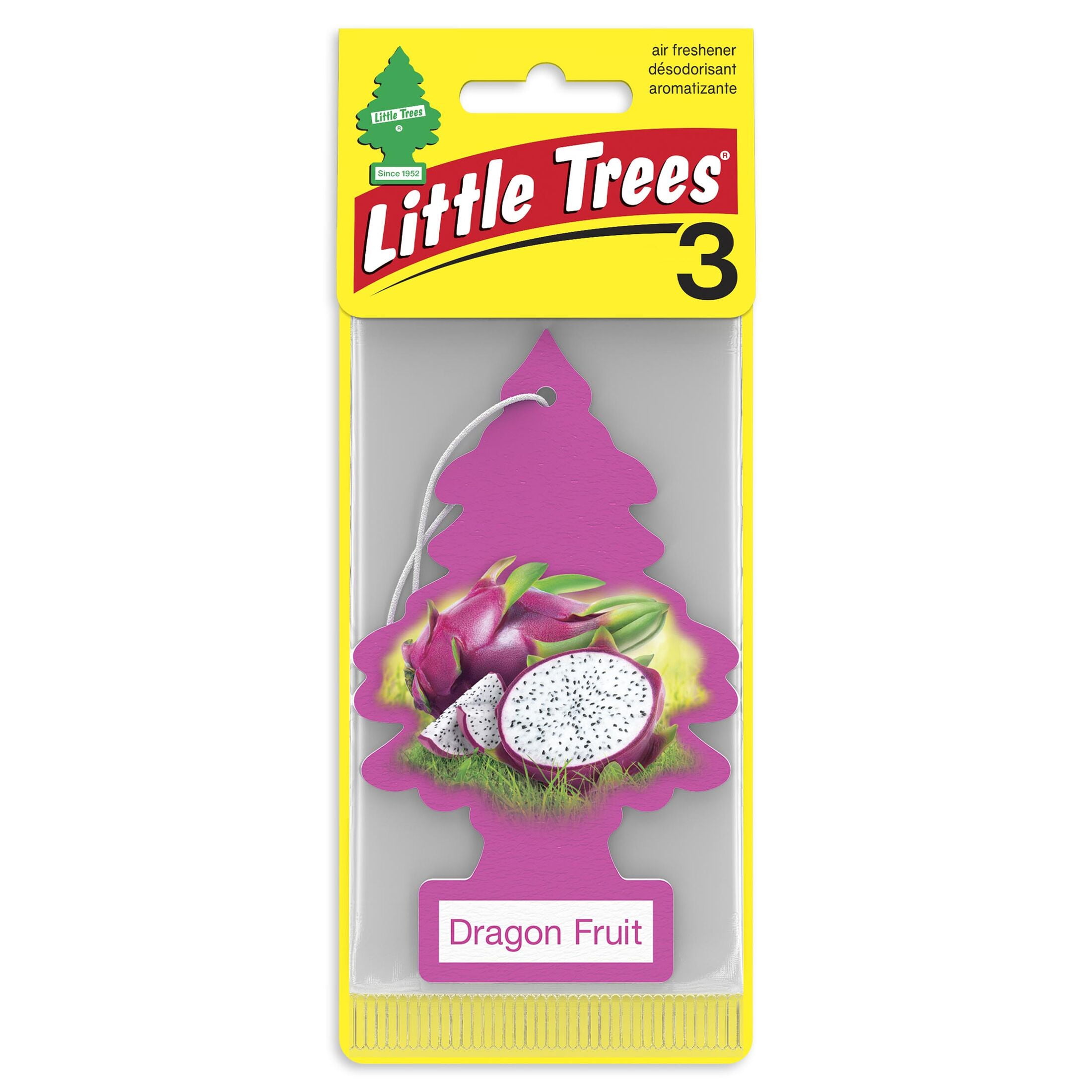 (2 pack) Little Trees Air Freshener Dragon Fruit Fragrance 3-Pack