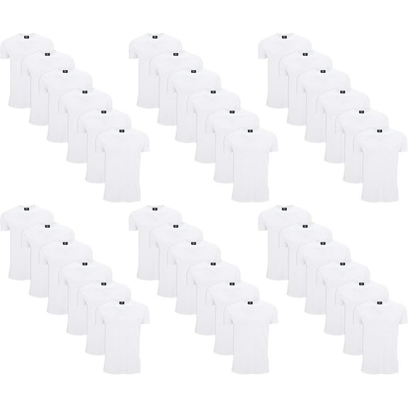 SOCKS'NBULK Mens Cotton Crew Neck Short Sleeve T-Shirts Mix Colors Bulk Pack