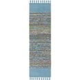 thumbnail image 4 of SAFAVIEH Montauk Jayde Striped Cotton Runner Rug, Blue/Multi, 2'3" x 8', 4 of 5