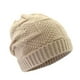 thumbnail image 1 of Gorro De Invierno Cálido Gorro De Punto Gorro Holgado Holgazán Cráneo Gorra De Esquí Beige, 1 of 5