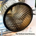 thumbnail image 4 of 9.8" Flower Vase for Decor Ribbed Glass Vase Modern for Centerpieces Desktop Home Office Dining Living Room Wedding (Amber), 4 of 5