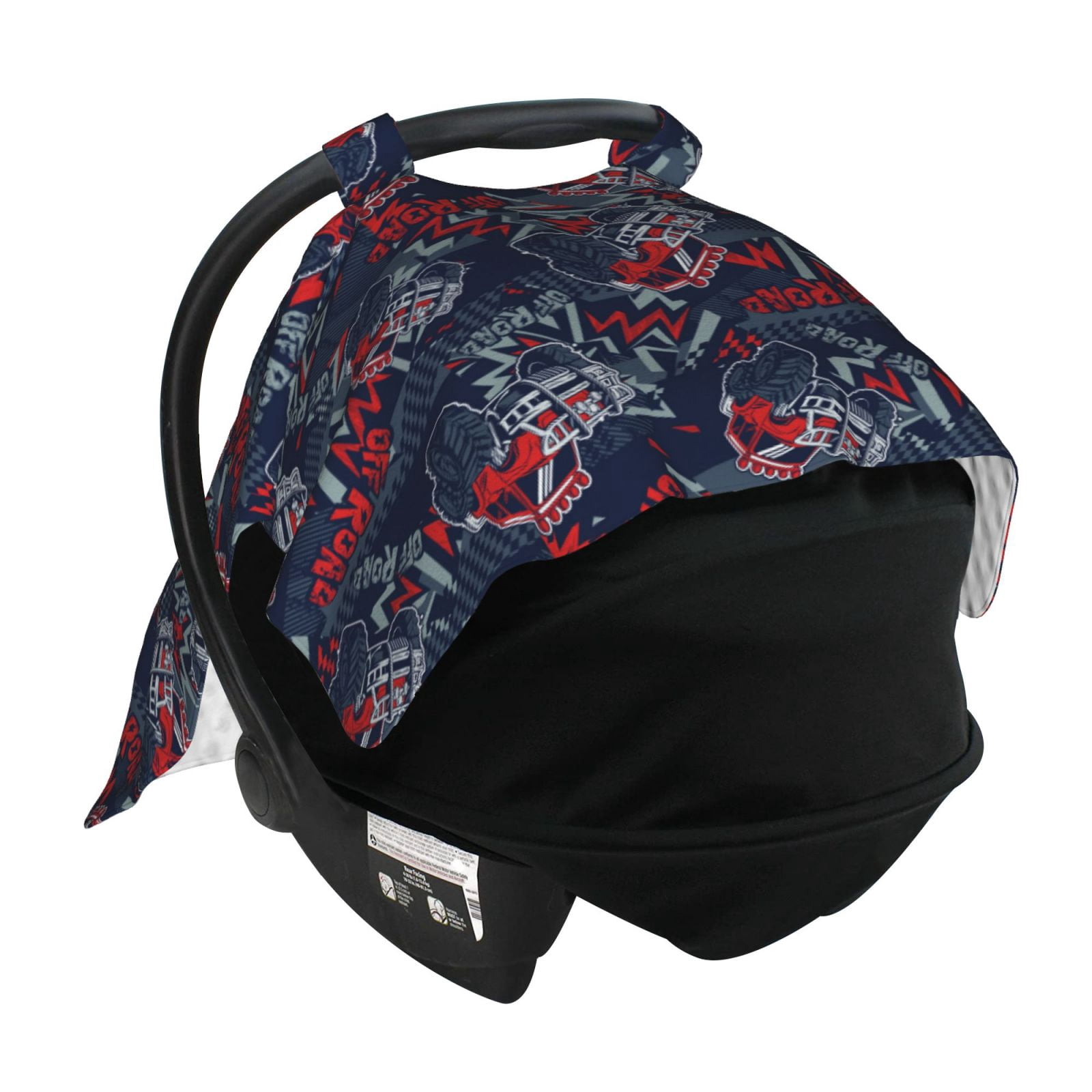 Car Seat Cover Baby - cool red off-road vehicle Breathable Infant Car Seat Cover for Baby Carseat, Lightweight Comfort Baby Essentials Must Haves Newborn Stuff for Girl Boy