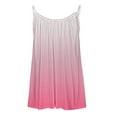 thumbnail image 4 of Summer Shirts for Women Trendy Gradient Spaghetti Strap Cami Tops Crewneck Casual Loose Ladies Going out Tees, 4 of 5