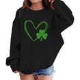 thumbnail image 2 of Otqutp Girls Boys Crewneck Sweatshirt Thin Pullover Long Sleeve Sweatshirts Kids St Patricks Day Casual Shirt Shamrock Print Tops, 2 of 8