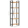 thumbnail image 5 of vidaXL 5-Tier Bookcase 60x30x180 cm Solid Acacia Wood, 5 of 5
