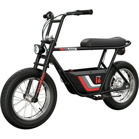 Razor Rambler 16 -Black 36V Seated Electric Scooter up to 15.5 mph Retro Style Minibike for Adult