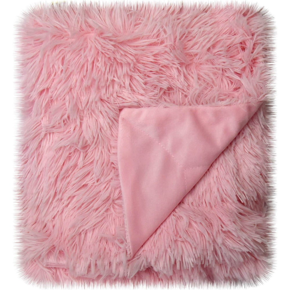 Little Starter Light Pink Long Hair Soft Blanket, 1 Each
