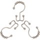 thumbnail image 3 of Shower Curtain Hooks Rings: Stainless Steel Shower Curtain Rings, Metal Double Glide Shower Hooks for Rods Curtains, Matte Nickel - Set of 24 Hooks, 3 of 4