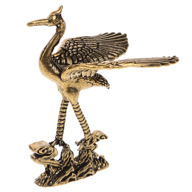 Estatua de grúa, decoración de escritorio, estatuilla de grúa en miniatura, adorno de grúa