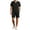 Black, variant on Migroa Men's 2 Pieces Linen Set Henley Shirt Short Sleeve And Drawstring Casual Track Shorts Beach Clothes Vacation Matching Suit Summer Wear Beige L