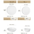 thumbnail image 4 of vancasso 16 Pcs Dinnerware Set, Ceramic Plates and Bowls Set for 4, Curve Vertical Shape Dinner set, White Porcelain Dish Set, 4 of 10